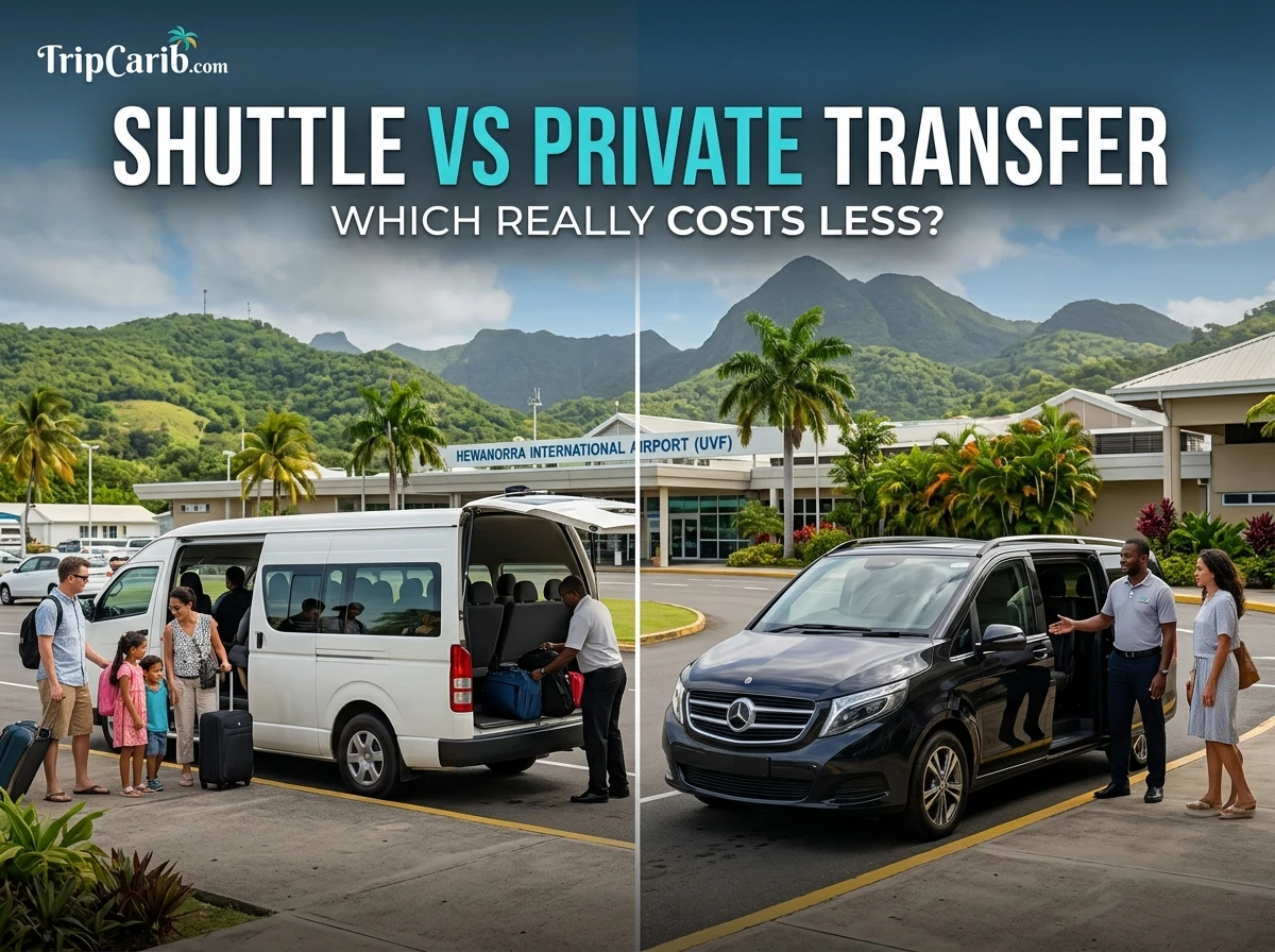 Hewanorra Airport Shuttle vs Private Transfer: Is the Shuttle Really Cheaper?